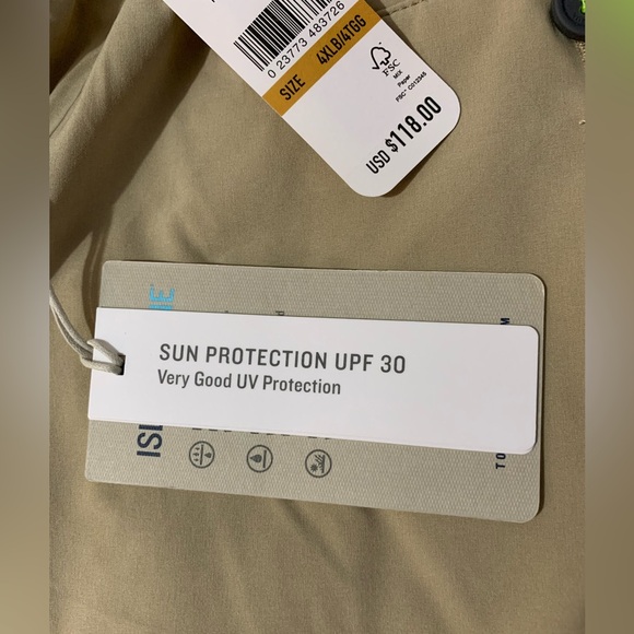 NWT Tommy Bahama Men's Island Zone Stretch Cargo Shorts 4XLB Tan 10" Inseam RARE - Picture 11 of 16